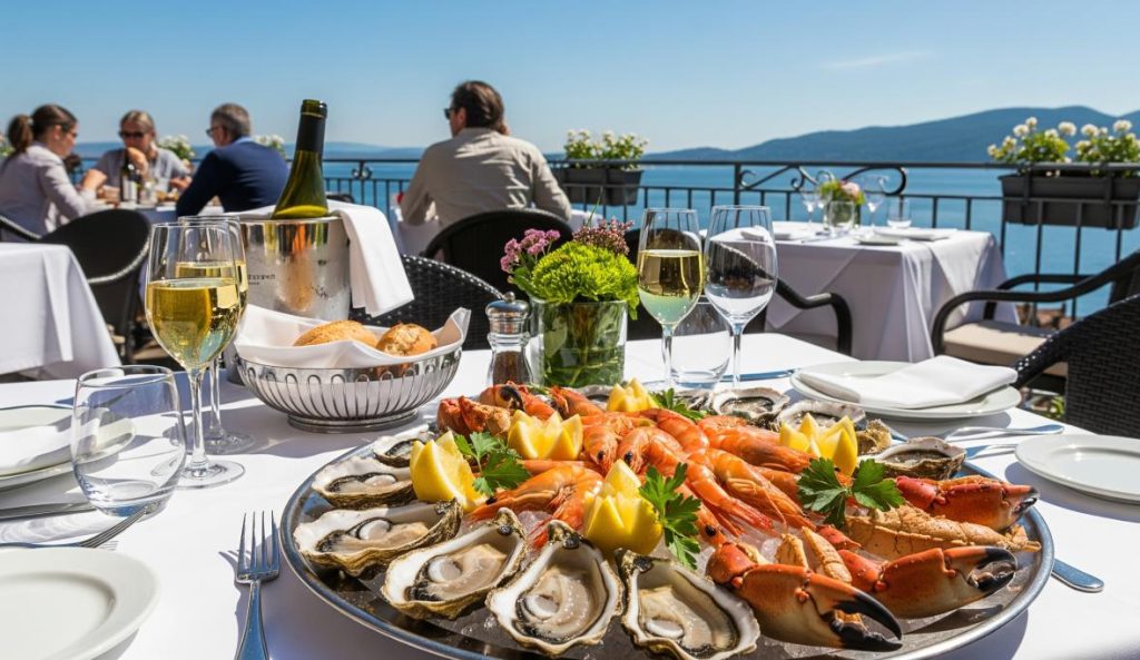 Terrasse ensoleillée et fruits de mer frais : le combo parfait pour un déjeuner inoubliable